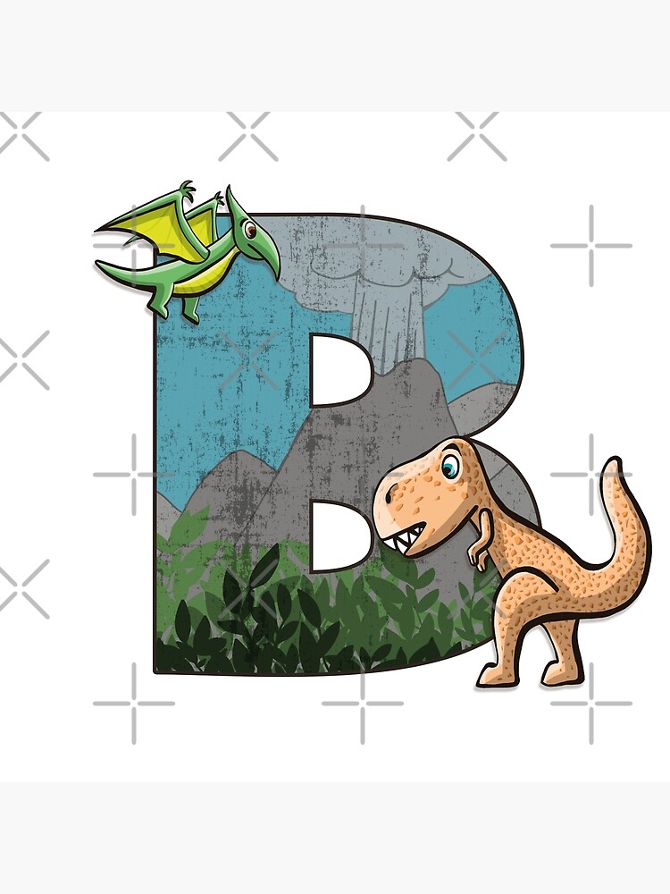 "Initial Letter B With Dinosaurs Kids Decoration" Poster For Sale By ...