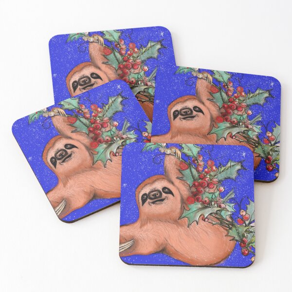 Item preview, Merry slothmas designed and sold by Spiritanimalart.
