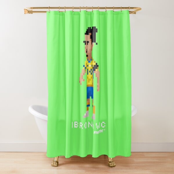 Ibrahimovic 'Ibronavic' Retro-Inspired Football 8-bit Player Figure Shower Curtain