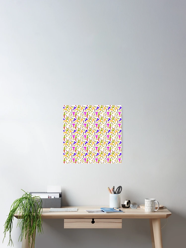 Thumbnail 2 of 3, Poster, Letter T Pattern designed and sold by Rell1970.