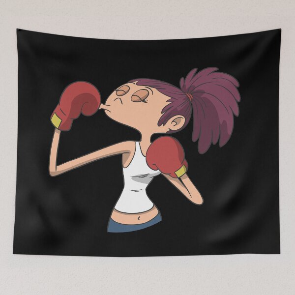 Item preview, Boxing girl kisses glove designed and sold by Monkey Ful.