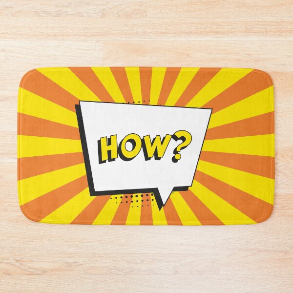 Item preview, Question "HOW?" in retro pop art style designed and sold by acidmit.