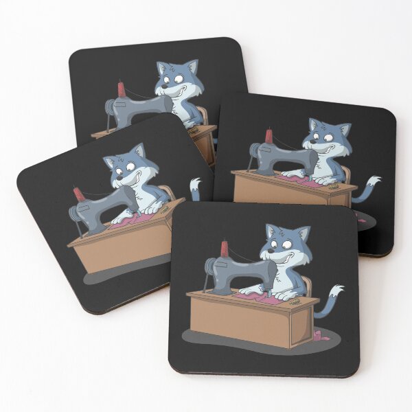 Item preview, Dog sews with sewing machine designed and sold by Monkey Ful.