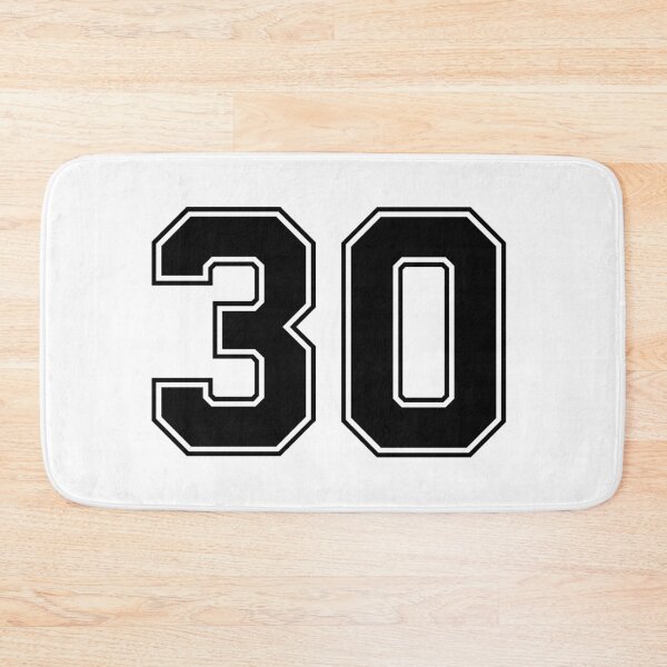 Item preview, 30 American Football Classic Vintage Sport Jersey Number in black number on white background for american football, baseball or basketball designed and sold by Marcin Adrian.