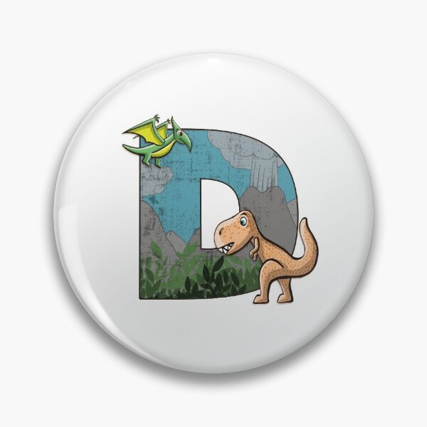 Item preview, Initial letter D with dinosaurs kids decoration designed and sold by Between Clouds.