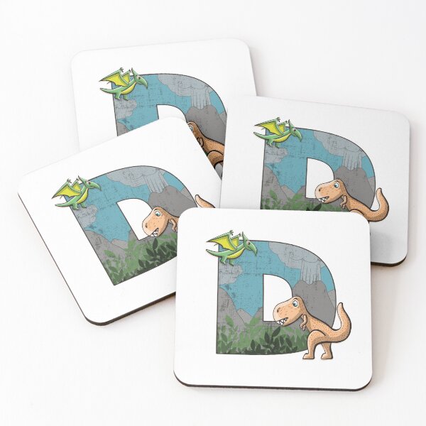 Item preview, Initial letter D with dinosaurs kids decoration designed and sold by Between Clouds.