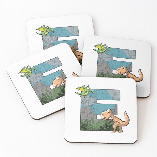 Item preview, Initial letter E with dinosaurs kids decoration designed and sold by Between Clouds.