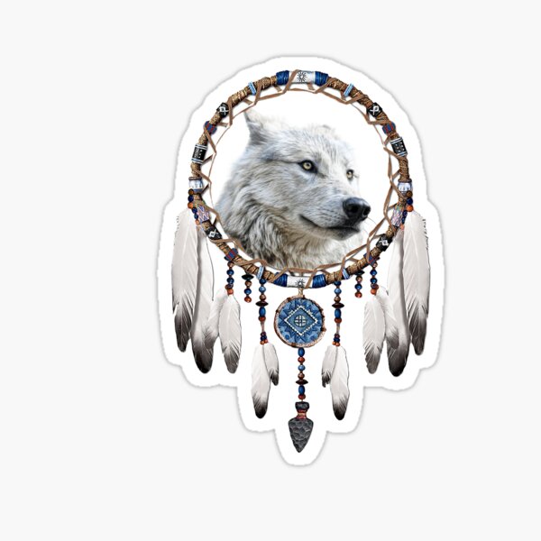 Wolf, Bear and Dream Catcher Sticker