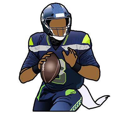 Russell Wilson Square Jersey Sticker | Sticker