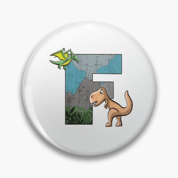 Item preview, Initial letter F with dinosaurs kids decoration designed and sold by Between Clouds.