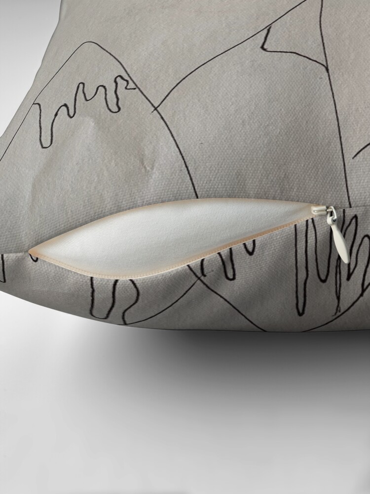 Thumbnail 2 of 4, Pillow, Pegasus over snow covered mountains designed and sold by WordsByJake.
