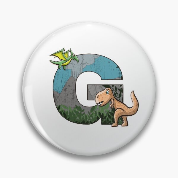 Item preview, Initial letter G with dinosaurs kids decoration designed and sold by Between Clouds.