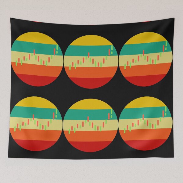 Item preview, Stock market candle stick retro background designed and sold by CultOfHustlers.