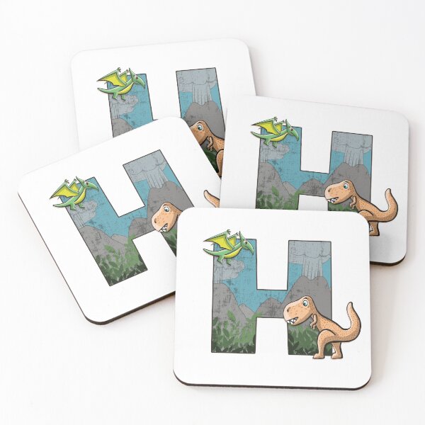 Item preview, Initial letter H with dinosaurs kids decoration designed and sold by Between Clouds.