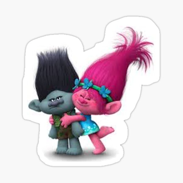 Poppy Troll And Branch Troll Sticker For Sale By Mayajs Redbubble 