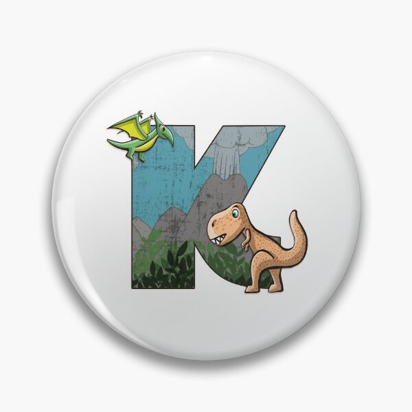 Item preview, Initial letter K with dinosaurs kids decoration designed and sold by Between Clouds.