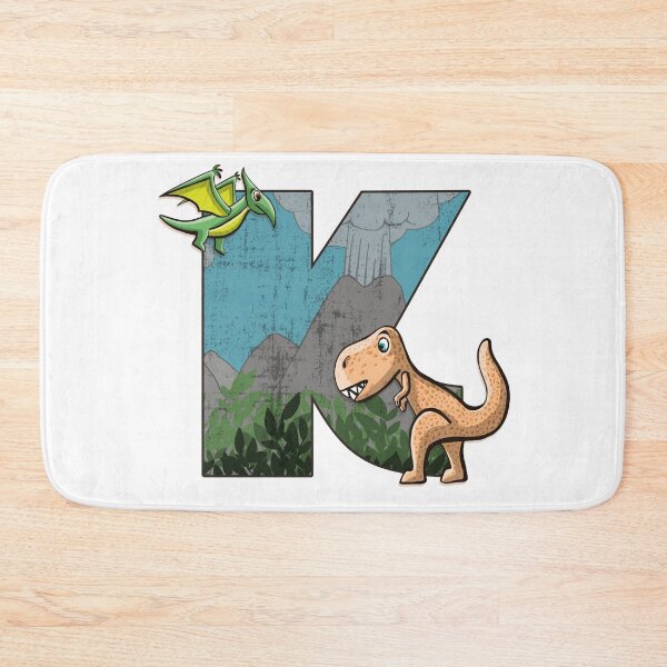 Item preview, Initial letter K with dinosaurs kids decoration designed and sold by Between Clouds.
