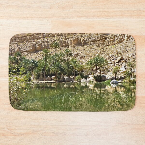 Item preview, Desert Oasis Lake Palm Trees Landscape, Oman designed and sold by worldways.