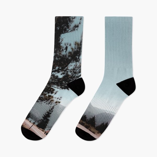 Item preview, Road with pine tree and mountain view at Mammoth Lakes California designed and sold by Mrvell.