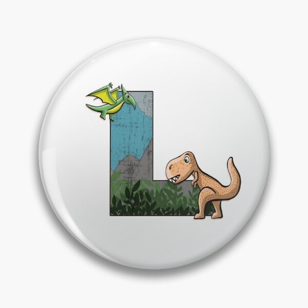 Item preview, Initial letter L with dinosaurs kids decoration designed and sold by Between Clouds.