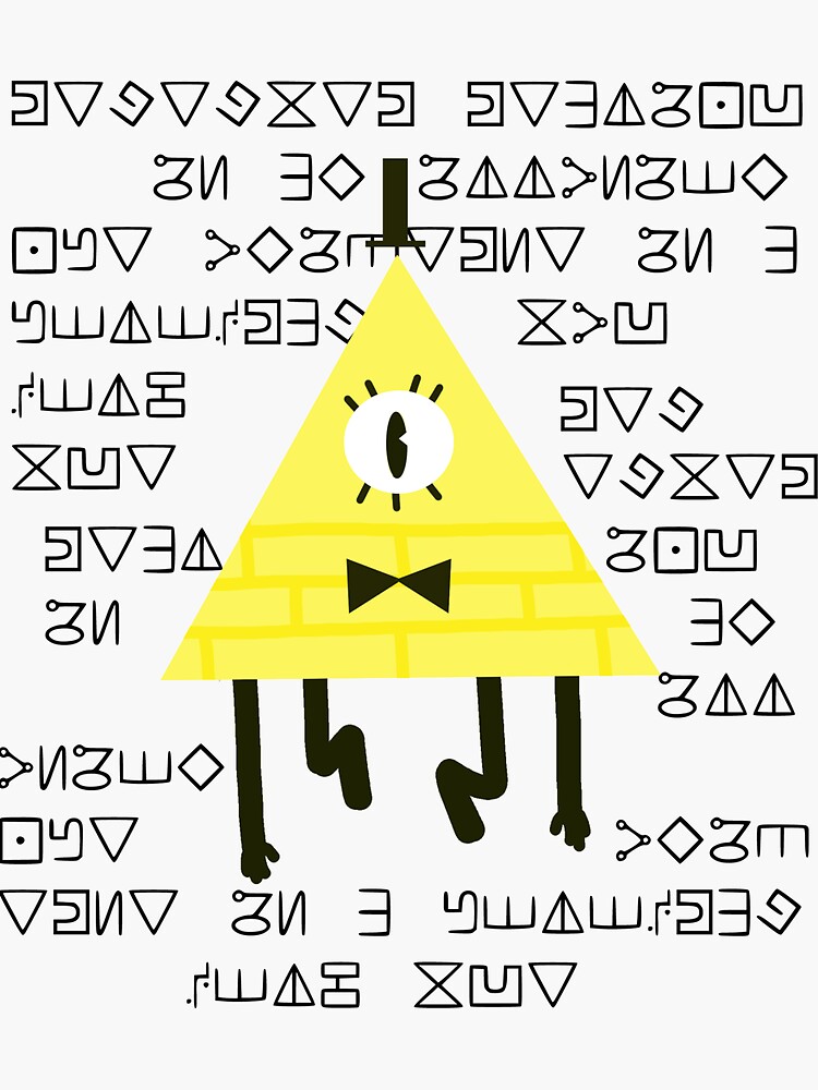 "Gravity Falls Bill Cipher Code" Sticker for Sale by blueecofreak