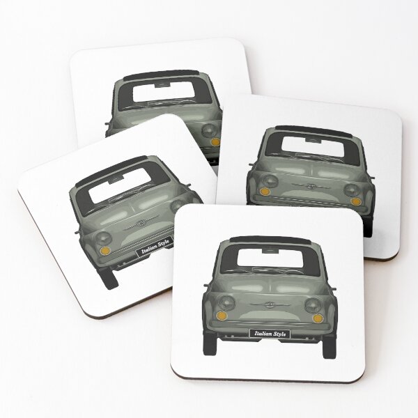 Item preview, Classic Grey Italian car 500 front view designed and sold by PeterADesign.