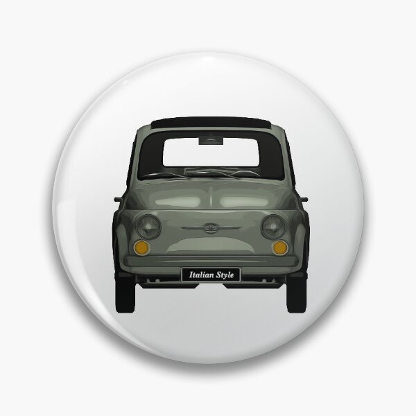 Item preview, Classic Grey Italian car 500 front view designed and sold by PeterADesign.