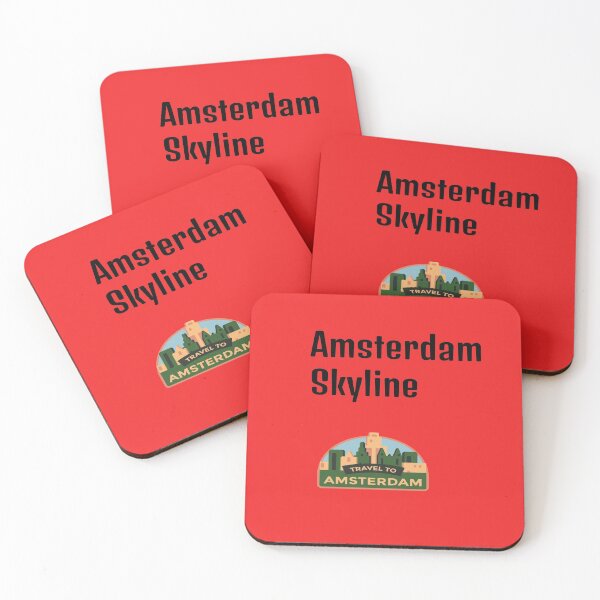 Item preview, Red Amsterdam Skyline designed and sold by DamaliePierre.