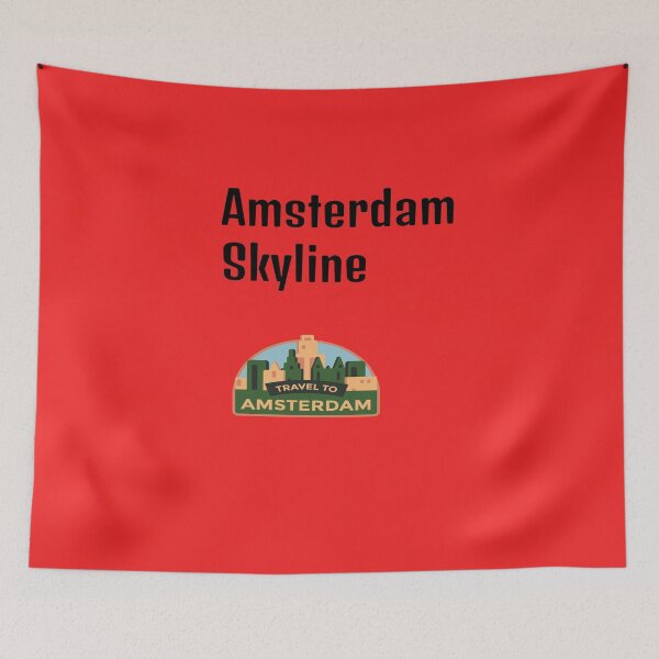 Item preview, Red Amsterdam Skyline designed and sold by DamaliePierre.