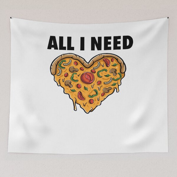 Artikelvorschau, Alles was ich brauche ist Liebe und Pizza, Pizzaliebhaber, lustige Pizza 1 entworfen und verkauft von outmaneljalili.