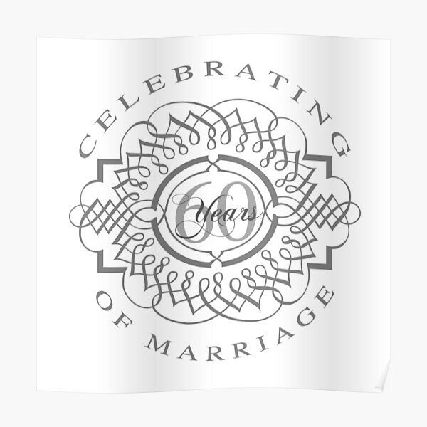 60th Wedding Anniversary Poster | Zazzle