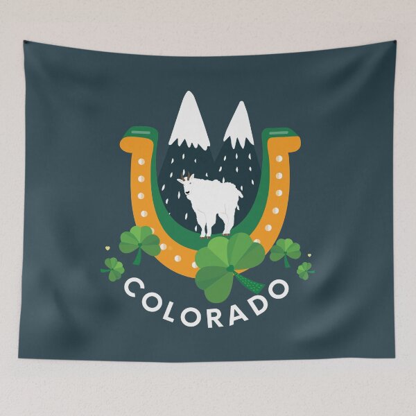 Item preview, Colorado St Patrick's Day - Mountain Goats - Good Luck designed and sold by sableandshadow.