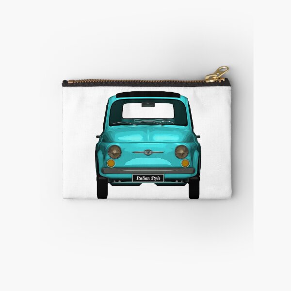 Item preview, Classic Light Blue Italian car 500 front view designed and sold by PeterADesign.
