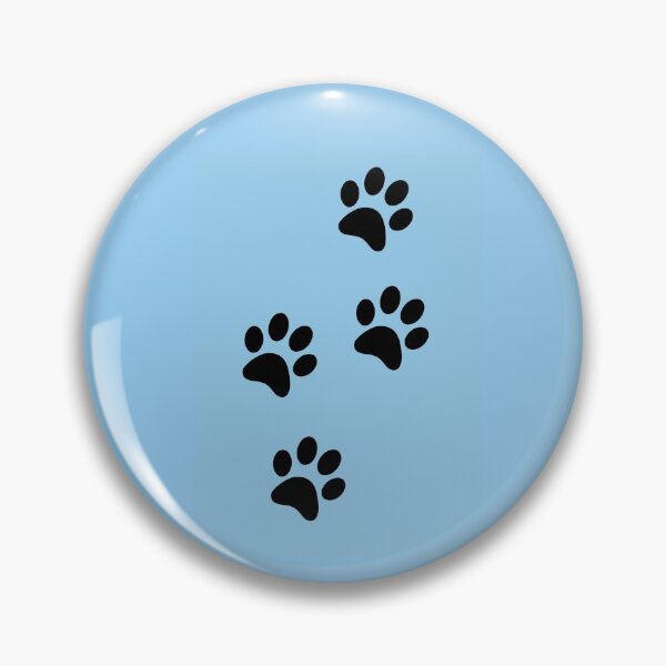 Item preview, Black paw prints on light blue surface designed and sold by AnnaBBS.