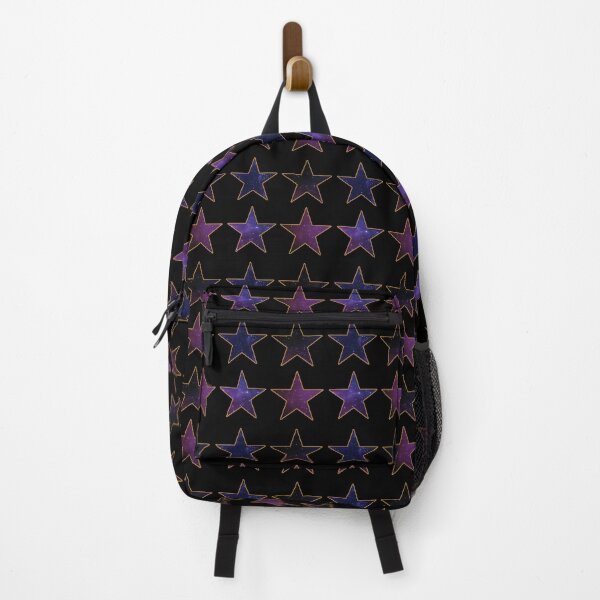 Purple stars on black background digital design Backpack for Sale by WorldOfWendyArt Redbubble