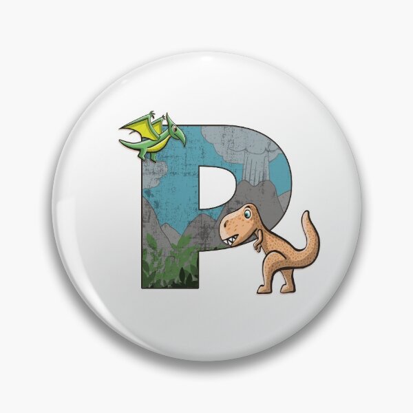 Item preview, Initial letter P with dinosaurs kids decoration designed and sold by Between Clouds.