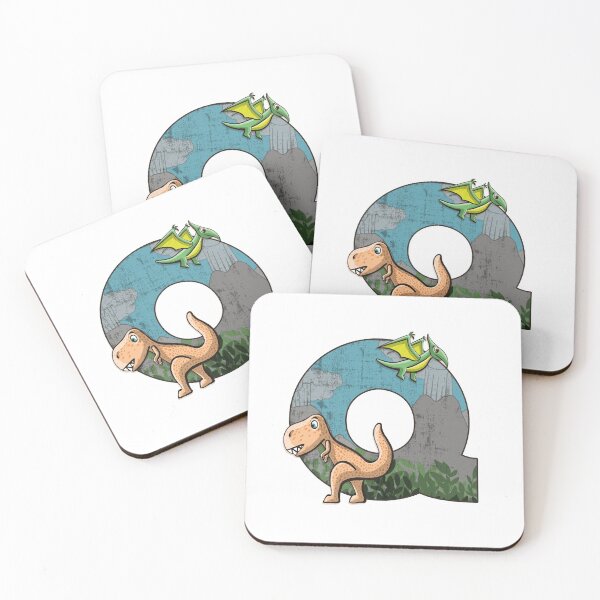 Item preview, Initial letter Q with dinosaurs kids decoration designed and sold by Between Clouds.