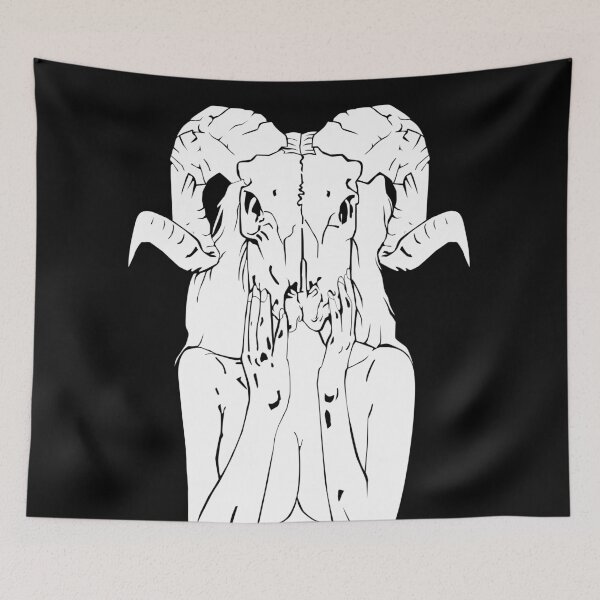 Item preview, Goat Skull Head Girl designed and sold by Black Star.