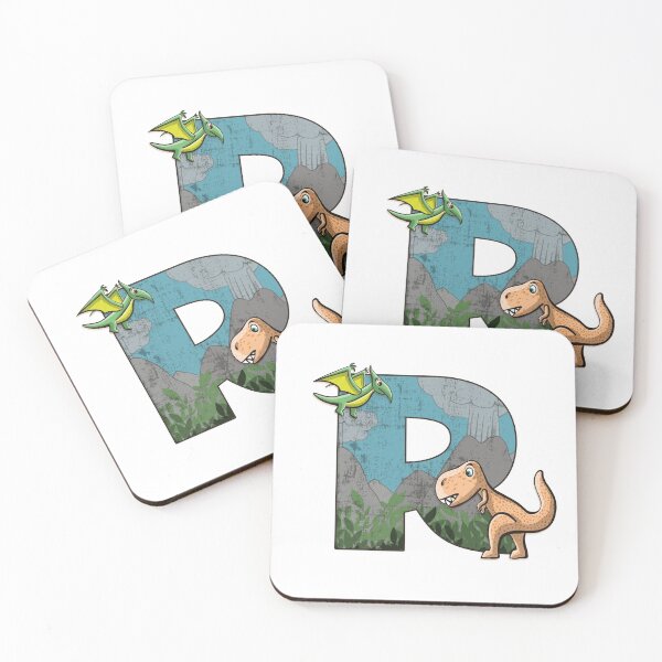 Item preview, Initial letter R with dinosaurs kids decoration designed and sold by Between Clouds.