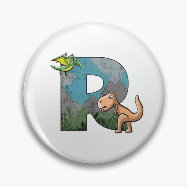 Item preview, Initial letter R with dinosaurs kids decoration designed and sold by Between Clouds.