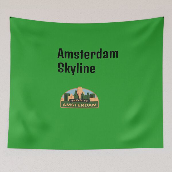 Item preview, Green Amsterdam Skyline designed and sold by DamaliePierre.