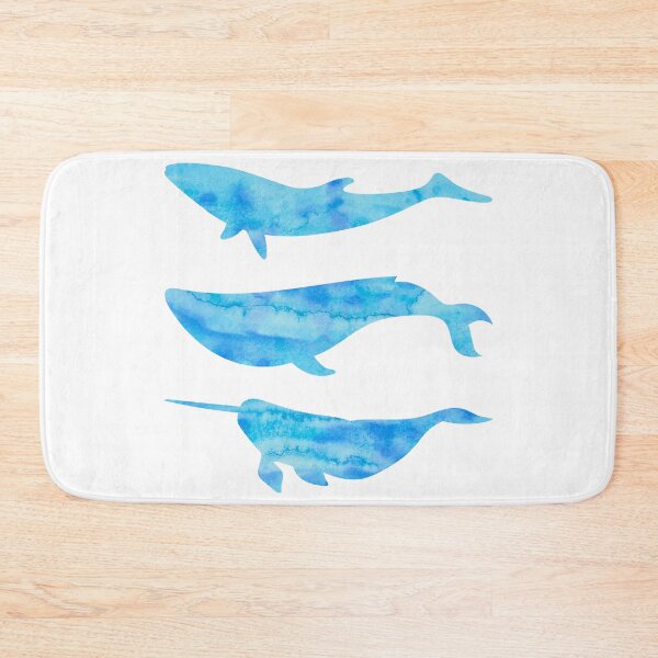 Item preview, Blue Watercolor Whales designed and sold by Hedda Young.