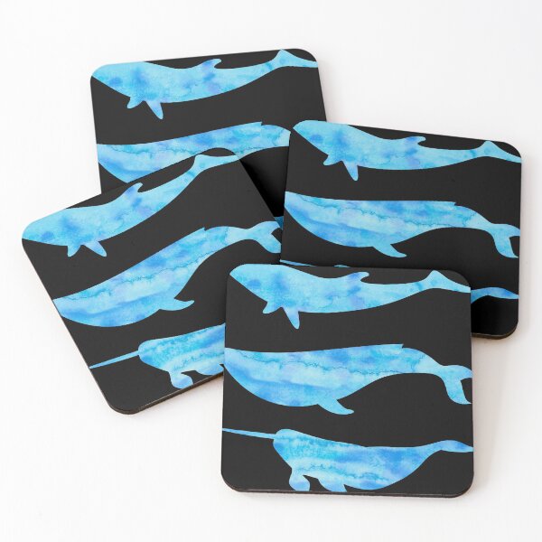 Item preview, Blue Watercolor Whales designed and sold by Hedda Young.