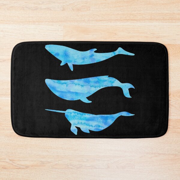 Item preview, Blue Watercolor Whales designed and sold by Hedda Young.