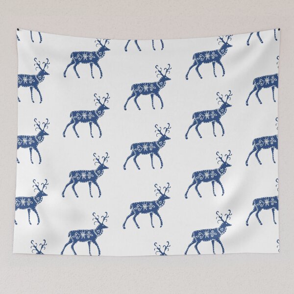 Item preview, Folksy Blue Reindeer designed and sold by blossomgirl33.