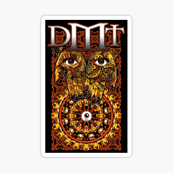 DMT - Orange "In gods Hands" Sticker