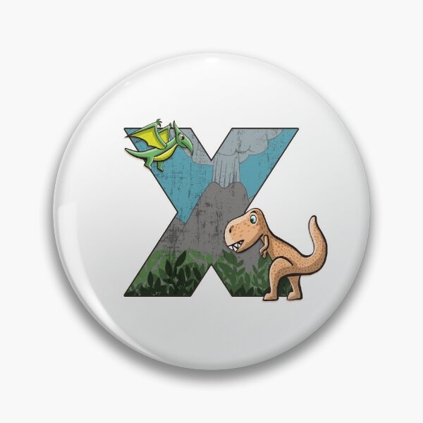 Item preview, Initial letter X with dinosaurs kids decoration designed and sold by Between Clouds.