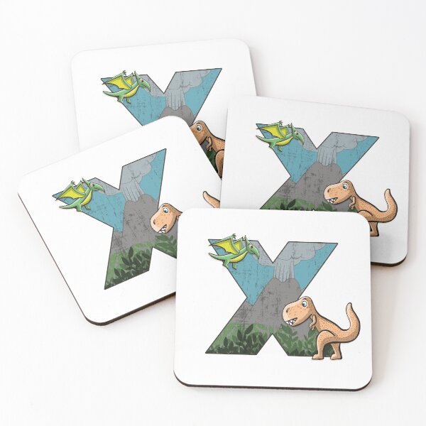 Item preview, Initial letter X with dinosaurs kids decoration designed and sold by Between Clouds.