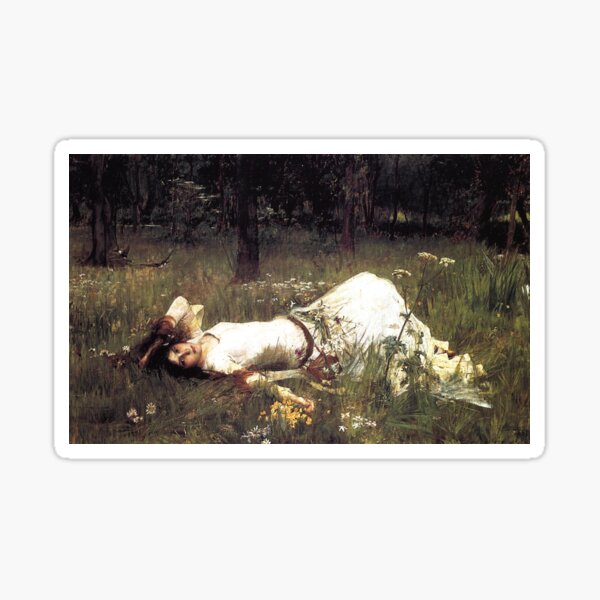 OPHELIA - JOHN WILLIAM WATERHOUSE Sticker
