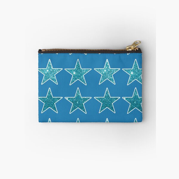 Item preview, Aqua Glitter Stars on Bright Blue designed and sold by BelindaFuller.